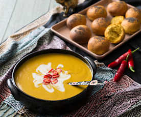 Indian spiced sweet potato soup