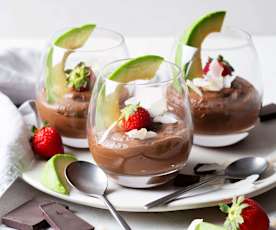 Mousse au chocolat noir à l'avocat