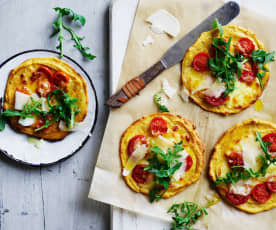 Sweet potato and chickpea pizzas (Toddlers and beyond)