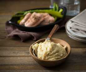 Parsnip and bean mash