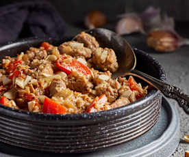 Filete de res con almendras