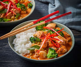 Thai Red Chicken Curry and Rice