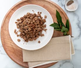 Browned lamb mince