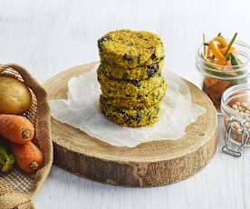 Burger di ceci e verdure