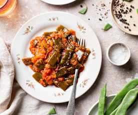 Judías verdes con tomate