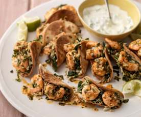 Prawn and Spring Greens Mini Tacos