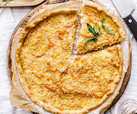 Quiche au poireau et saumon fumé sans œuf