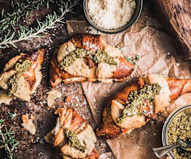 Crookie parmesan, romarin et pesto revisité
