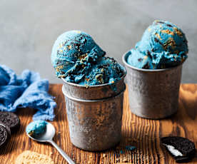 Cookie Monster Cheesecake Ice-Cream