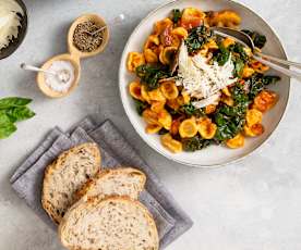 Silverbeet and mushroom pasta (TM6)