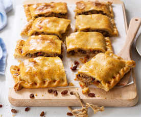 Empanada de bacalao con pasas (sin levadura)