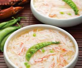 豌豆蟹肉蒸蛋