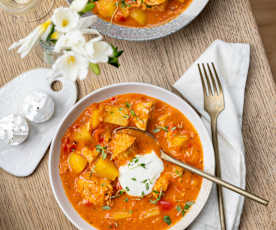 Putengulasch mit Erdäpfeln