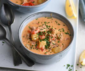 Pollo a la paprika en olla