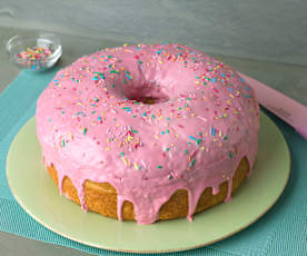 Tarta rosquilla gigante (doughnut)