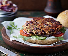 Burger végétalien aux haricots