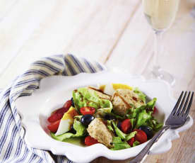 Tuna and Amaranth Patties with Cranberry Vinaigrette Salad