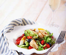 Tuna and Amaranth Patties with Cranberry Vinaigrette Salad