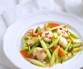 芦笋XO酱炒带子