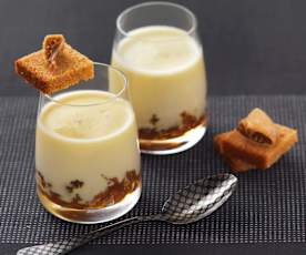 Foie gras en pannacotta et compotée figue-pomme