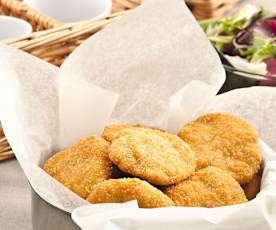 Nuggets de pollo y queso emmental