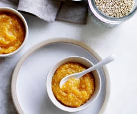 Papaya mango quinoa porridge (6-9 months)