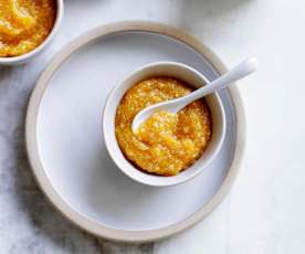 Papilla de papaya y avena (6-9 meses)