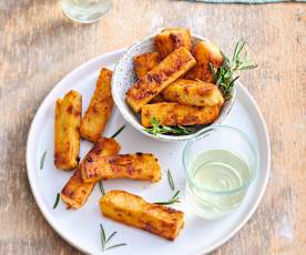 Panisse aux tomates confites et au romarin