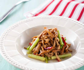 蘿蔔辣醬炒豆干肉絲