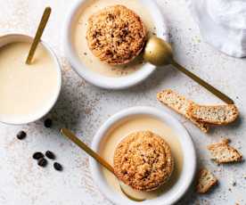 Soufflé ai cantuccini con salsa al caffè con il Nester