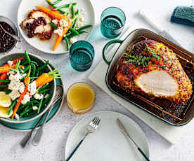 Turkey with cherry sauce and steamed veggies (Diabetes)