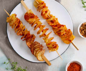 Spicy chips on a stick (Thermomix® Spiralizer, TM5)