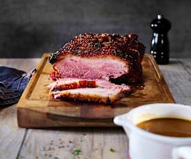 Krustenbraten mit Malzsauce