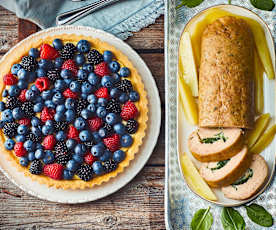 Menù: Polpettone ripieno di spinaci, patate e crostata ai frutti di bosco (Bimby Friend)