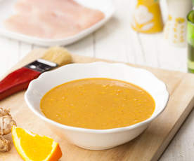 Marinatura al burro di arachidi, zenzero e arancia