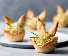 Egg Salad in Crispy Easter Nests