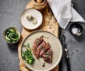 Filetti di manzo sottovuoto con burro alle erbe