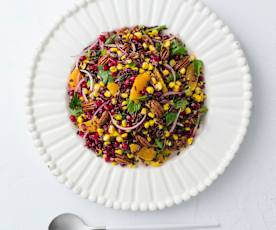 Sweetcorn and black rice salad