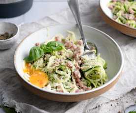 Spaghetti di zucchine alla carbonara