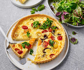 Caramelised leek and feta tart