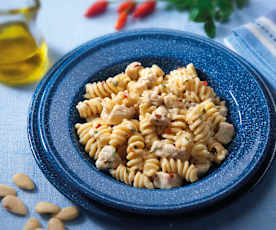 Fusilli al pesce spada e mandorle