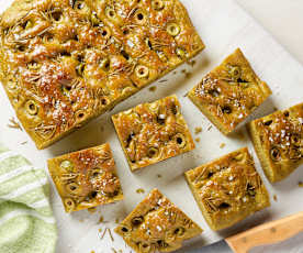 Spinach and Olive Focaccia