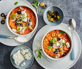 One-pot pasta alla greca