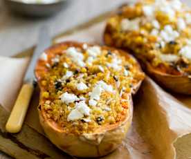 Stuffed Butternut Squash with Feta