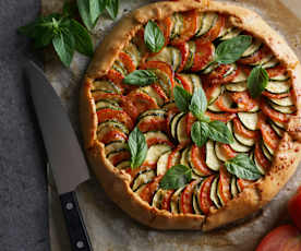 Galette de calabacín y tomate