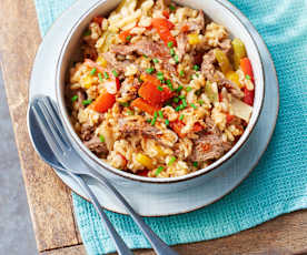 One pot blé au bœuf et au paprika