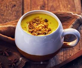 Zabaione con crumble di frutta secca