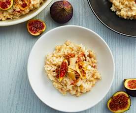 Risotto ai fichi e pecorino con cipolla croccante (Bimby Friend)
