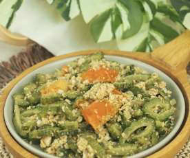 Ginisang ampalaya (Sautéed bitter gourd)