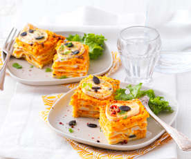 Lasagne au potiron et chèvre frais